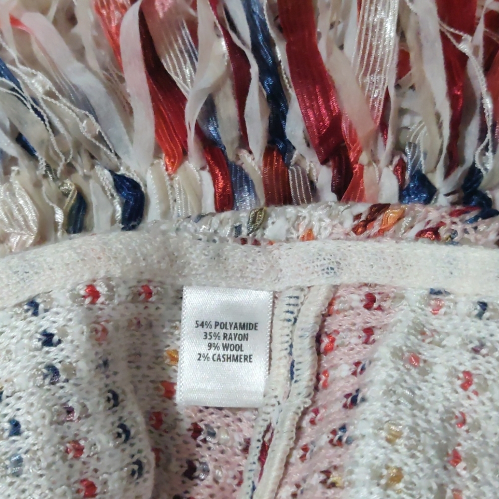 St John Ribbon Plaid Fringe hem pencil skirt - Picture 7 of 8